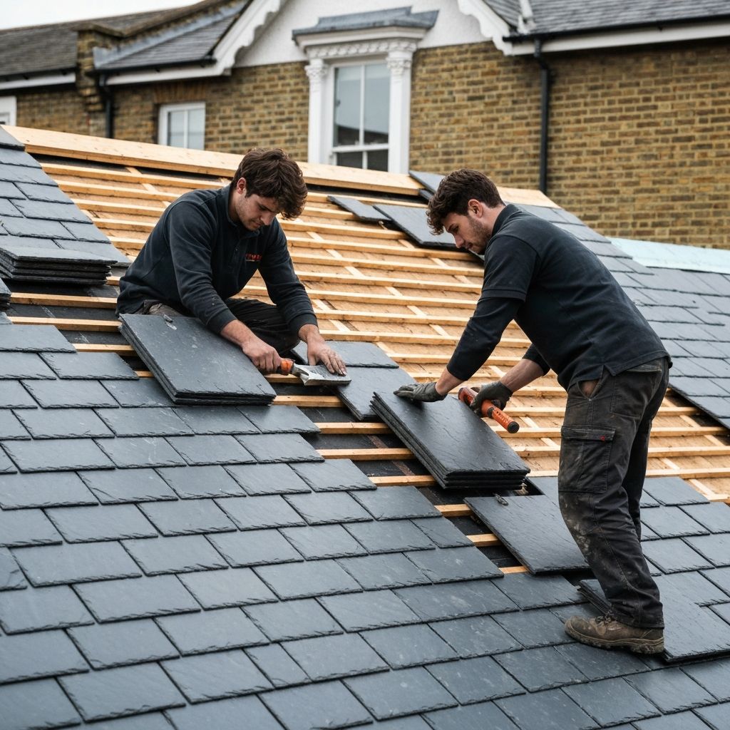 NANU ROOFING team working on professional installation